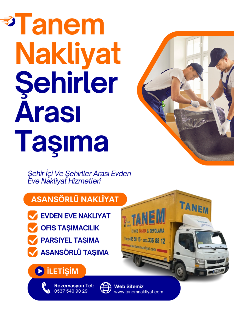 Blue and Orange Modern Moving Service Flyer 768x1086